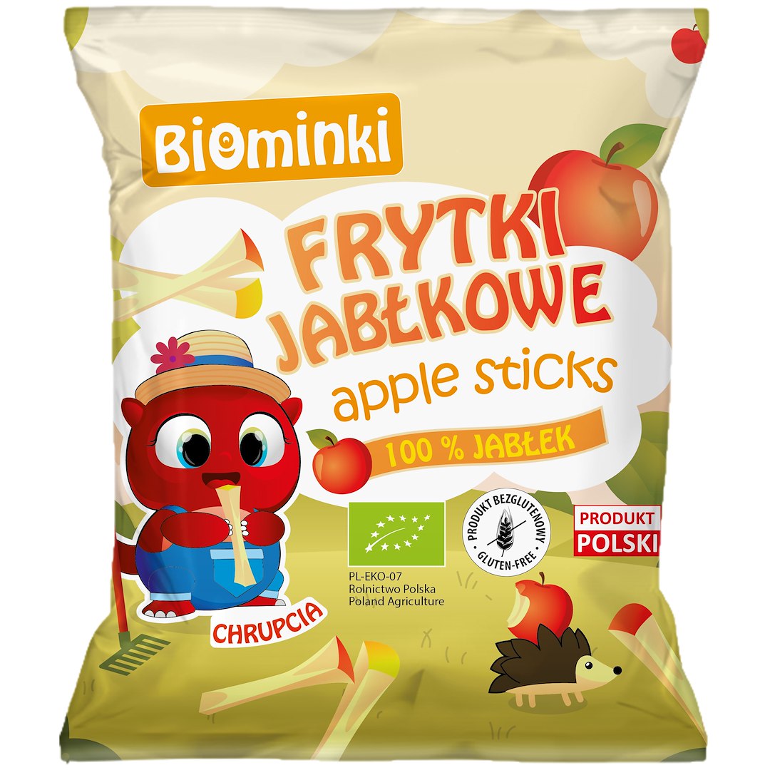 Frytki jabłkowe bezglutenowe BIO 40 g - BIOMINKI