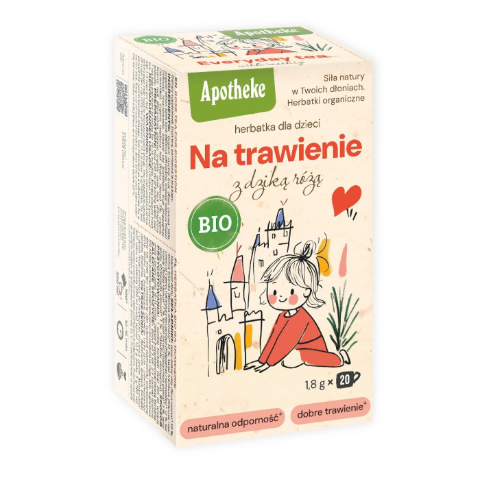 Herbatka dla dzieci na trawienie z dziką różą BIO (20 x 1,8 g) 36 g - APOTHEKE