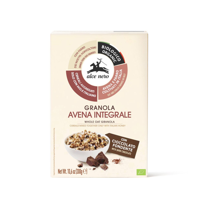 Granola z miodem i czekoladą BIO 300 g - ALCE NERO
