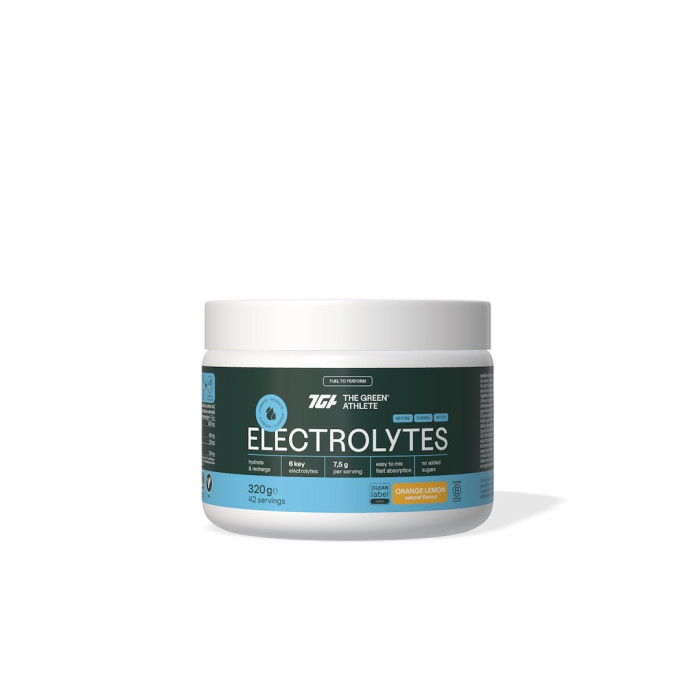 Elektrolity o smaku pomarańczy i cytryny bezglutenowe 320 g - THE GREEN ATHLETE