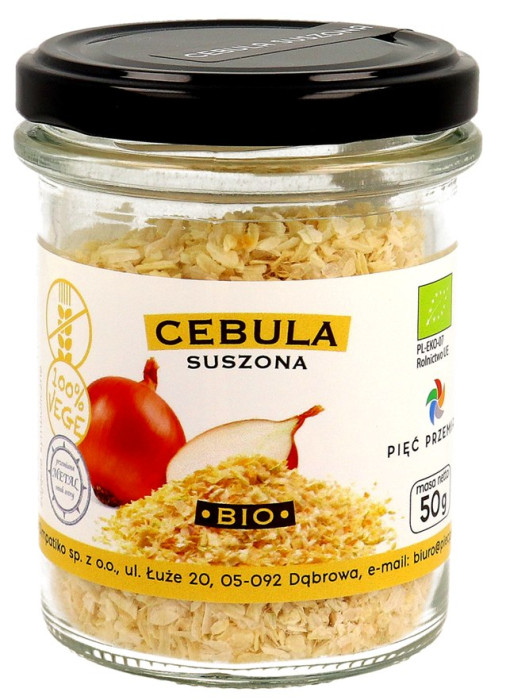 Cebula suszona bezglutenowa BIO 50 g - PIĘĆ PRZEMIAN
