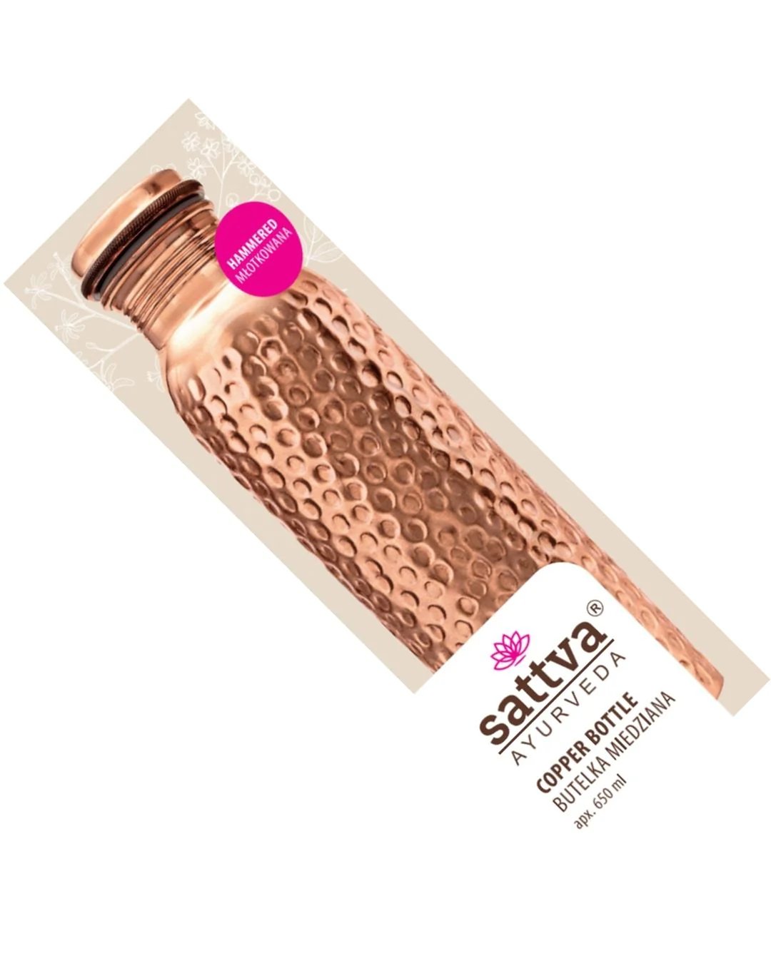 Butelka miedziana hammer 650 ml - SATTVA (AYURVEDA)