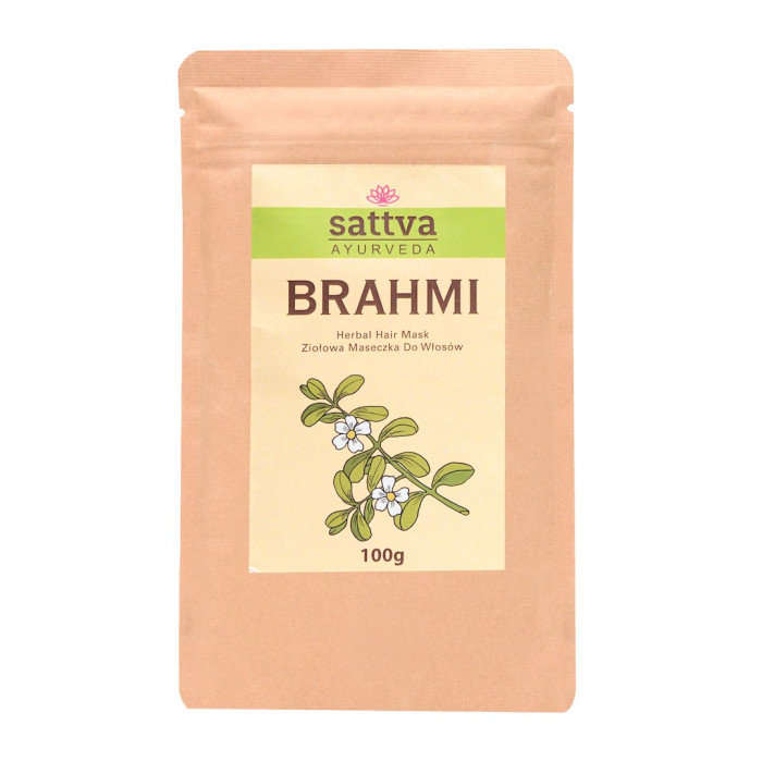 Maseczka ziołowa do włosów brahmi 100 g - SATTVA (AYURVEDA)