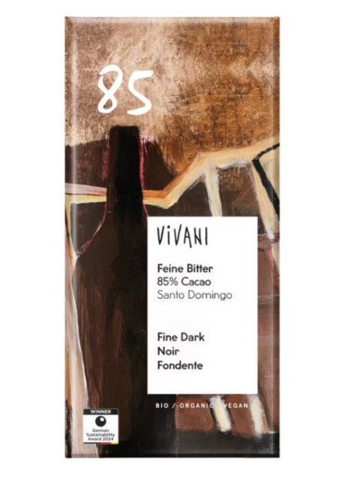 Czekolada gorzka 85 % BIO 80 g - VIVANI