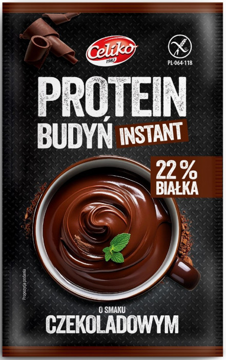 Budyń proteinowy instant o smaku czekoladowym bezglutenowy 40 g - CELIKO