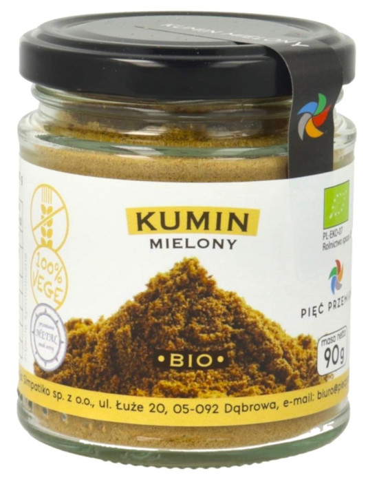 Kumin mielony bezglutenowy BIO 90 g - PIĘĆ PRZEMIAN