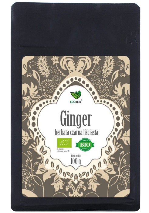 Herbata czarna liściasta imbirowa BIO 100 g - ECOBLIK