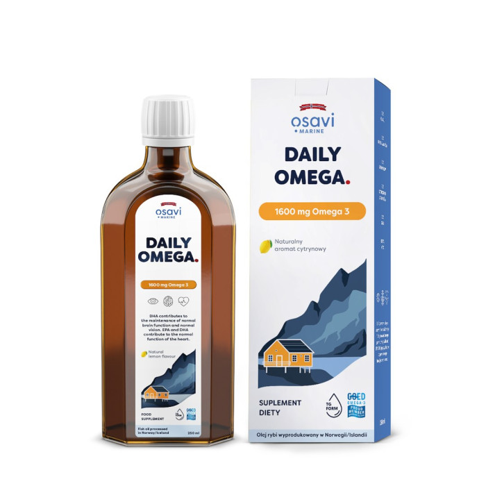Omega-3 (1600 mg) o smaku cytrynowym 250 ml - OSAVI