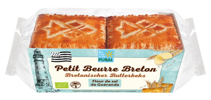Ciastka maślane bretońskie z solą morską BIO 220 g - PURAL