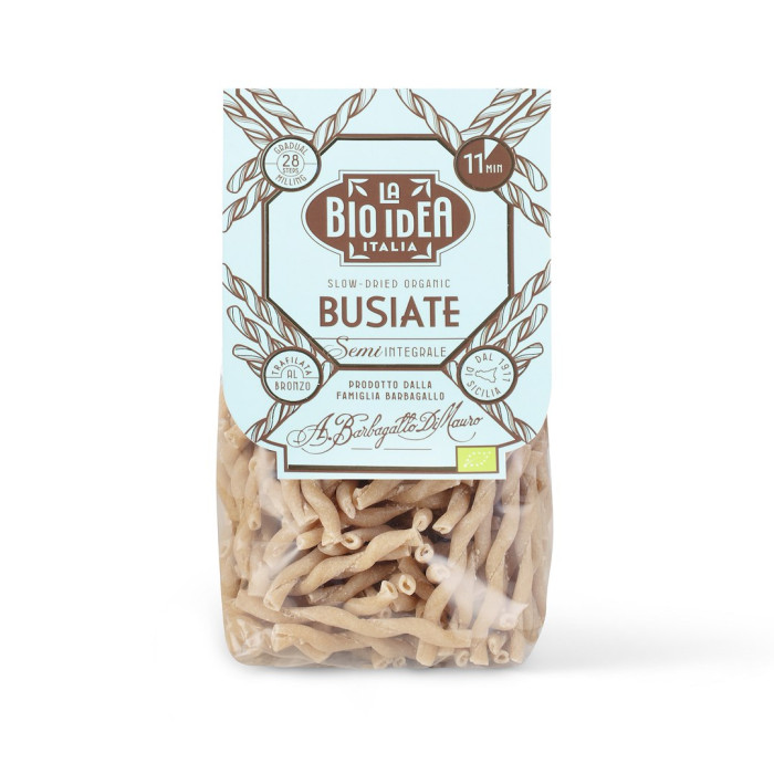Makaron (semolinowy półrazowy) busiate BIO 375 g - LA BIO IDEA
