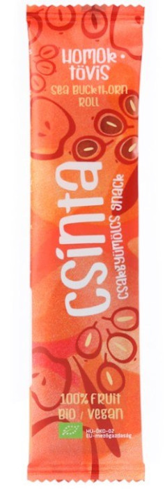 Przekąska roll jabłko - rokitnik bez dodatku cukrów bezglutenowa BIO 12 g - CSINTA