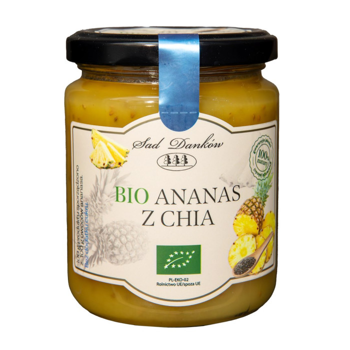 Ananas z chia bez dodatku cukrów BIO 250 g - SAD DANKÓW