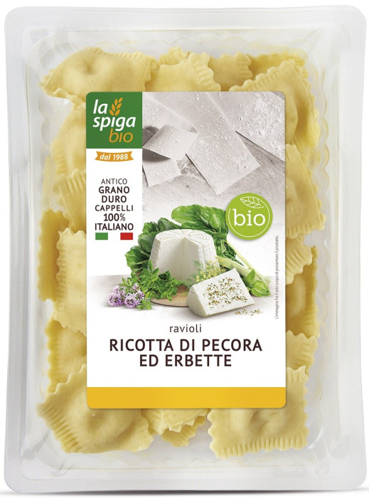 Ravioli świeże z ricottą, boćwiną i ziołami BIO 250 g - LA SPIGA