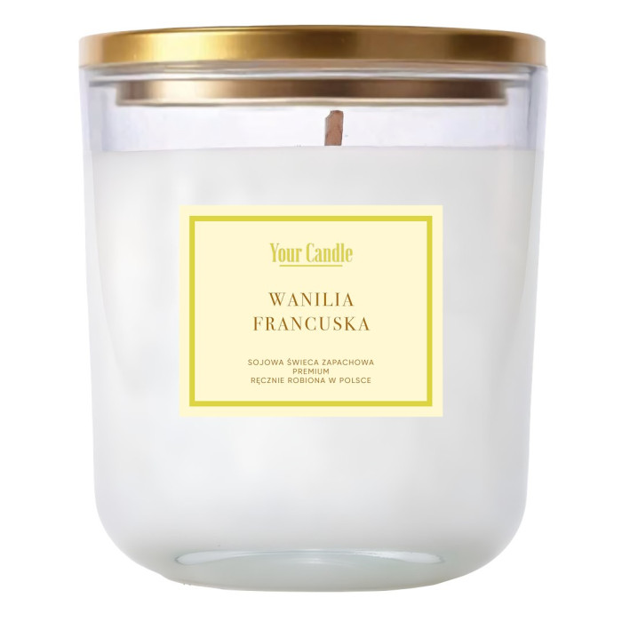 Świeca sojowa zapachowa wanilia francuska 180 ml - YOUR CANDLE