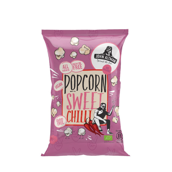 Popcorn o smaku słodkie chili bezglutenowy BIO 75 g - JOHN ALTMAN