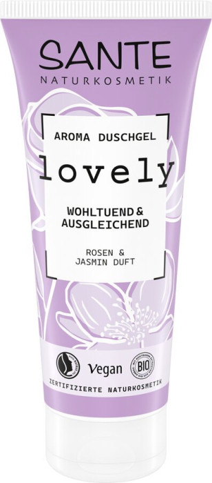 Żel pod prysznic lovely róża i jaśmin eco 200 ml - SANTE