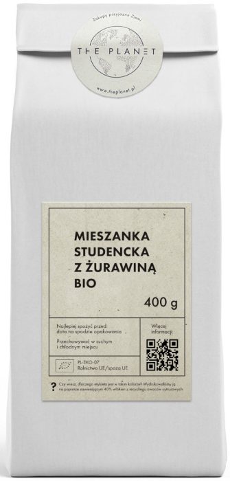 Mieszanka studencka z żurawiną BIO 400 g - THE PLANET