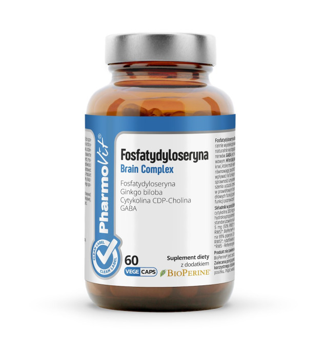 Fosfatydyloseryna brain complex bezglutenowa 60 kapsułek - PHARMOVIT (CLEAN LABEL)