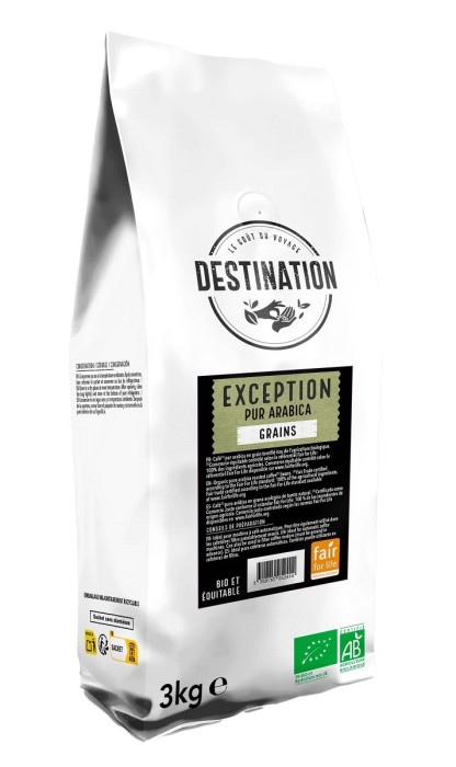 Kawa ziarnista arabica 100 % exception fair for life BIO 3 kg - DESTINATION