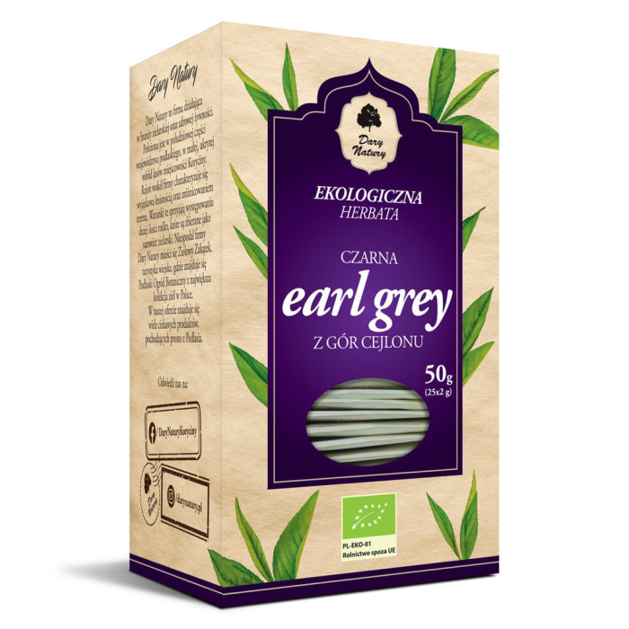 Herbata czarna earl grey BIO (25 x 2 g) 50 g - DARY NATURY