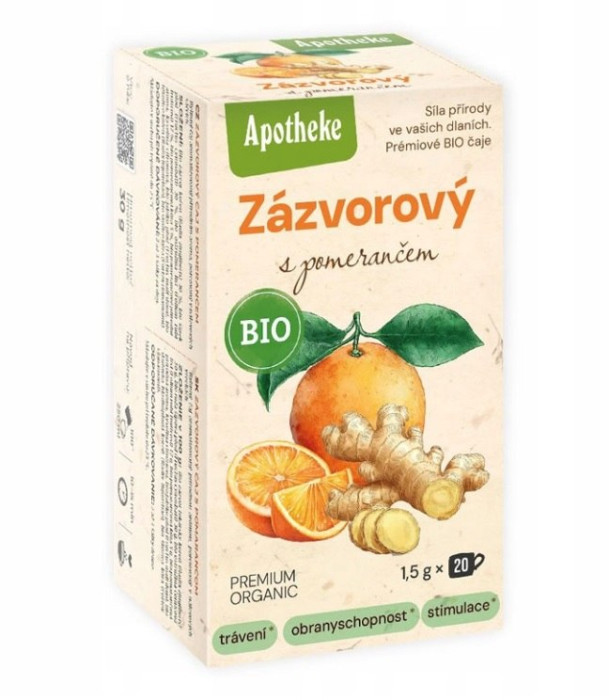Herbatka imbirowa z dodatkiem pomarańczy BIO (20 x 1,5 g) 30 g - APOTHEKE