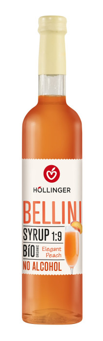 Syrop do drinków i koktajli bellini BIO 500 ml - HOLLINGER