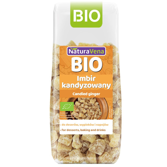Imbir kandyzowany BIO 100 g - NATURAVENA