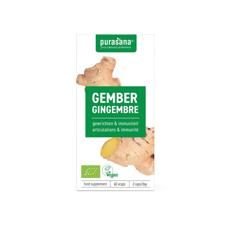 Imbir BIO (250 mg) 60 KAPSUŁEK - PURASANA