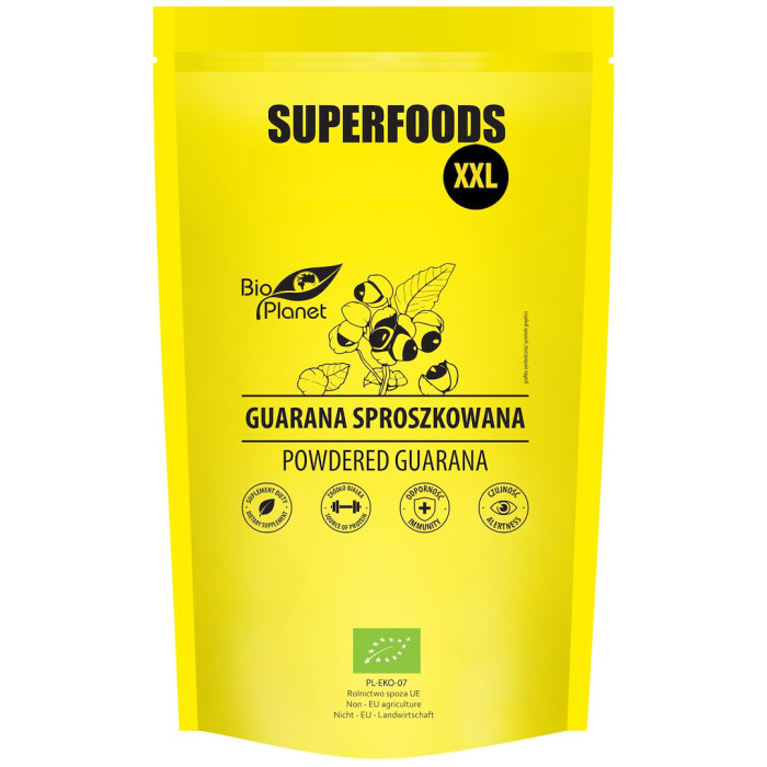 Guarana sproszkowana BIO 500 g - BIO PLANET SUPERFOODS