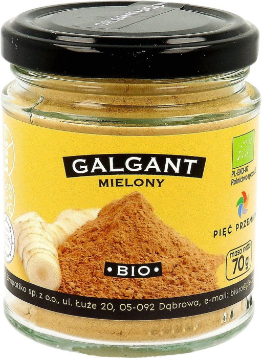 Galgant mielony bezglutenowy BIO 70 g - PIĘĆ PRZEMIAN