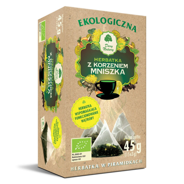 Herbatka z korzeniem mniszka piramidki BIO (15 x 3 g) 45 g - DARY NATURY