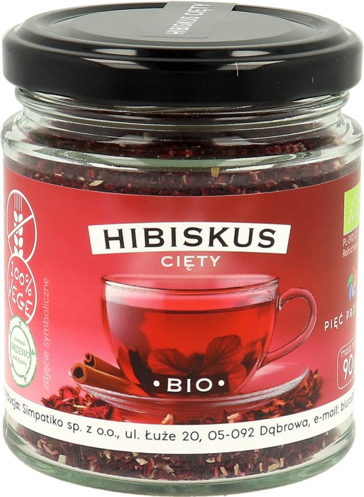 Hibiskus bezglutenowy BIO 90 g - PIĘĆ PRZEMIAN