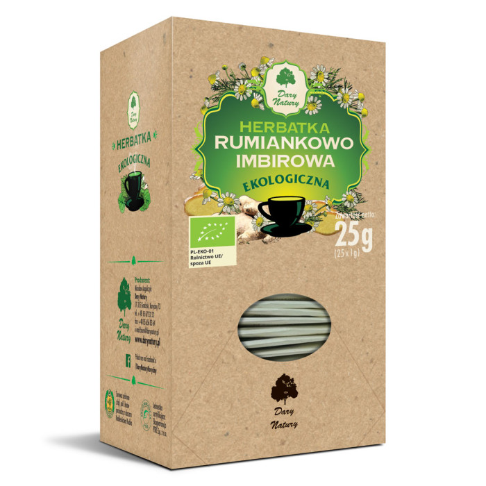 Herbatka rumiankowo - imbirowa BIO (25 x 1 g) 25 g - DARY NATURY