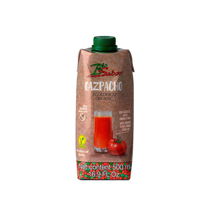 Gazpacho (hiszpańska zupa warzywna) bezglutenowa BIO 500 ml - BIOSABOR
