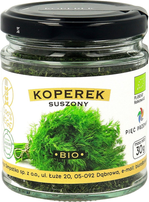 Koperek suszony bezglutenowy BIO 30 g - PIĘĆ PRZEMIAN