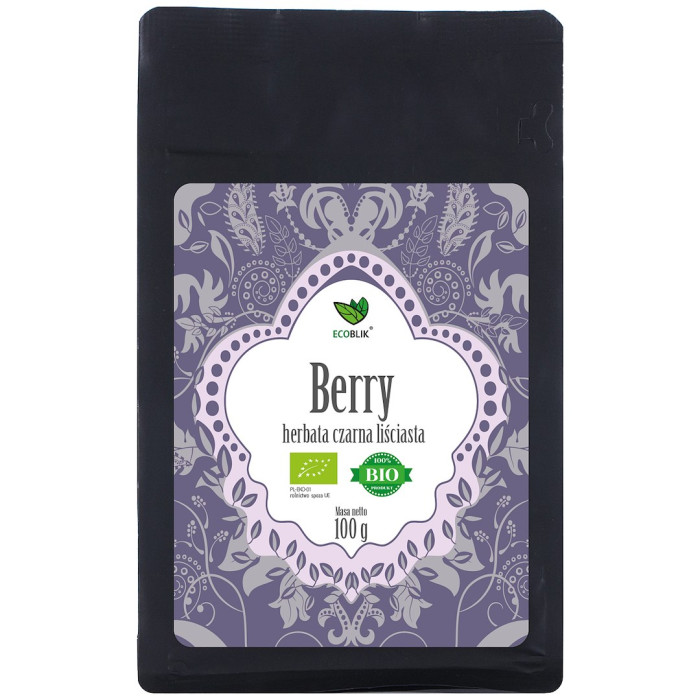 Herbata czarna liściasta owoce leśne BIO 100 g - ECOBLIK