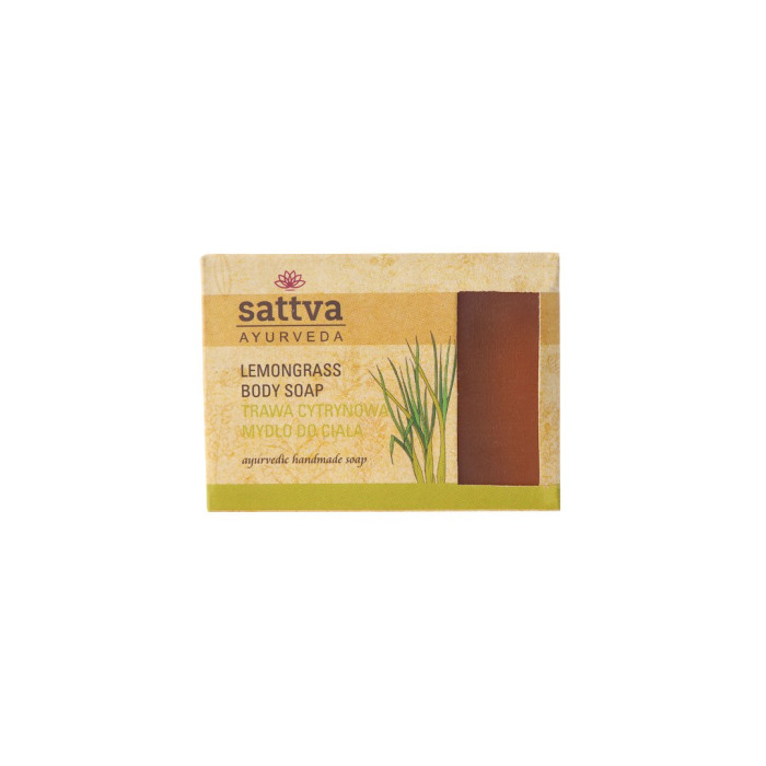 Mydło w kostce do ciała trawa cytrynowa 125 g - SATTVA (AYURVEDA)