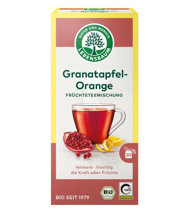 Herbatka granat - pomarańcza BIO (20 x 2 g) 40 g - LEBENSBAUM