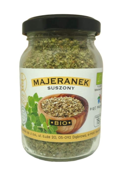 Majeranek suszony bezglutenowy BIO 15 g - PIĘĆ PRZEMIAN