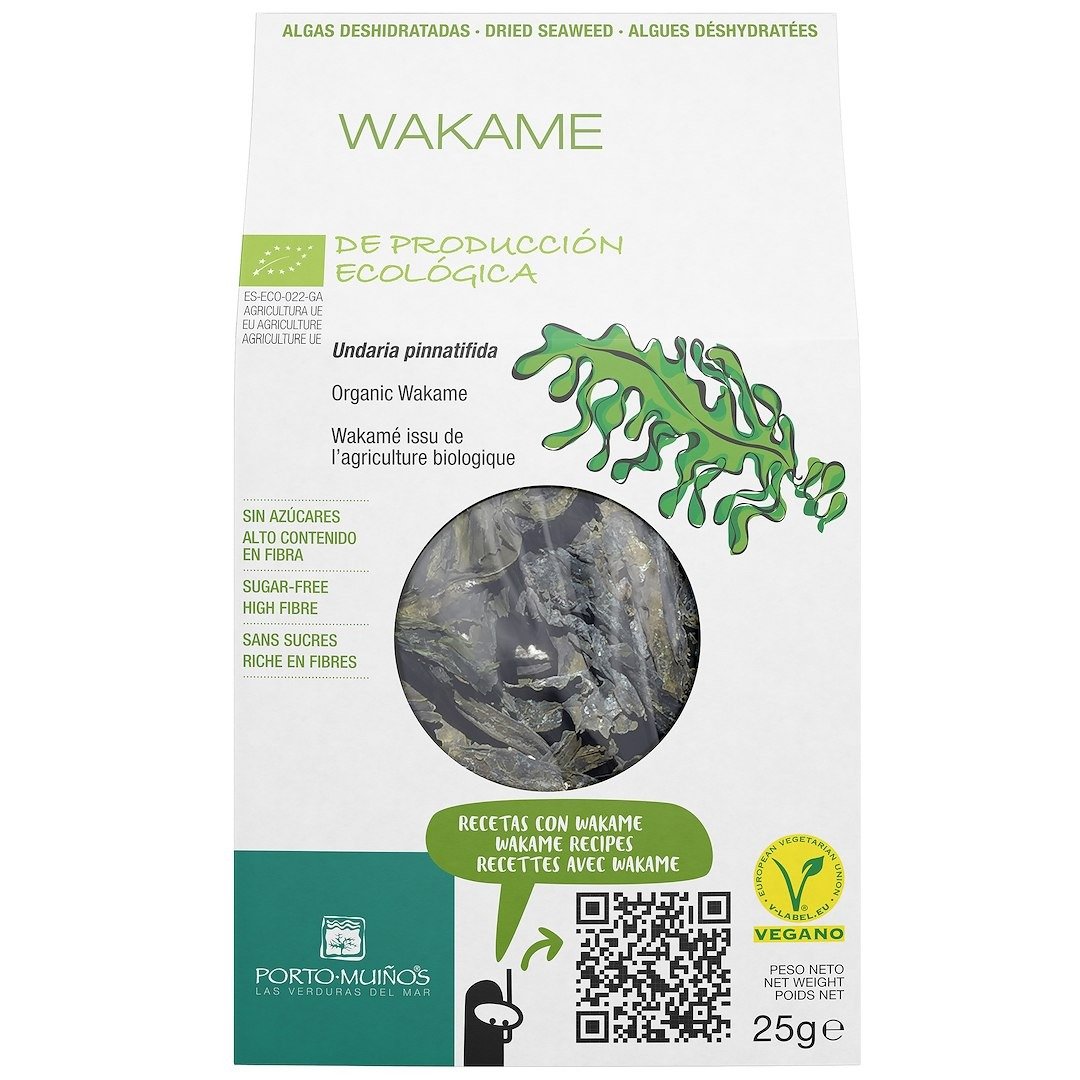 Algi morskie suszone - wakame BIO 25 g - PORTO MUINOS