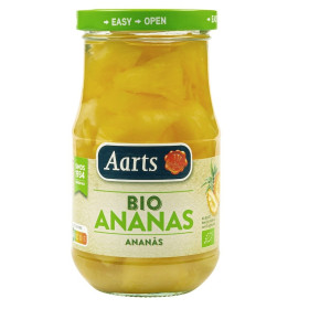 Ananas kawałki w lekkim syropie BIO 350 g (190 g) (SŁOIK) - AARTS