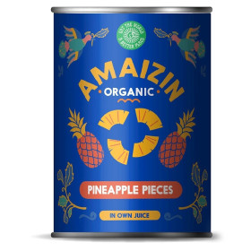 Ananas kawałki w soku własnym BIO 400 g (250 g) - AMAIZIN