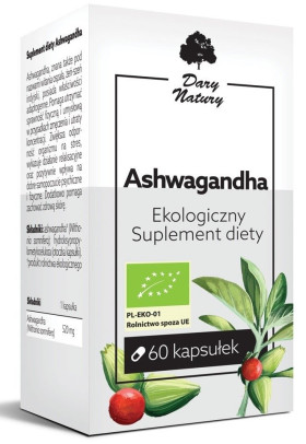 Ashwagandha BIO (520 mg) 60 KAPSUŁEK - DARY NATURY