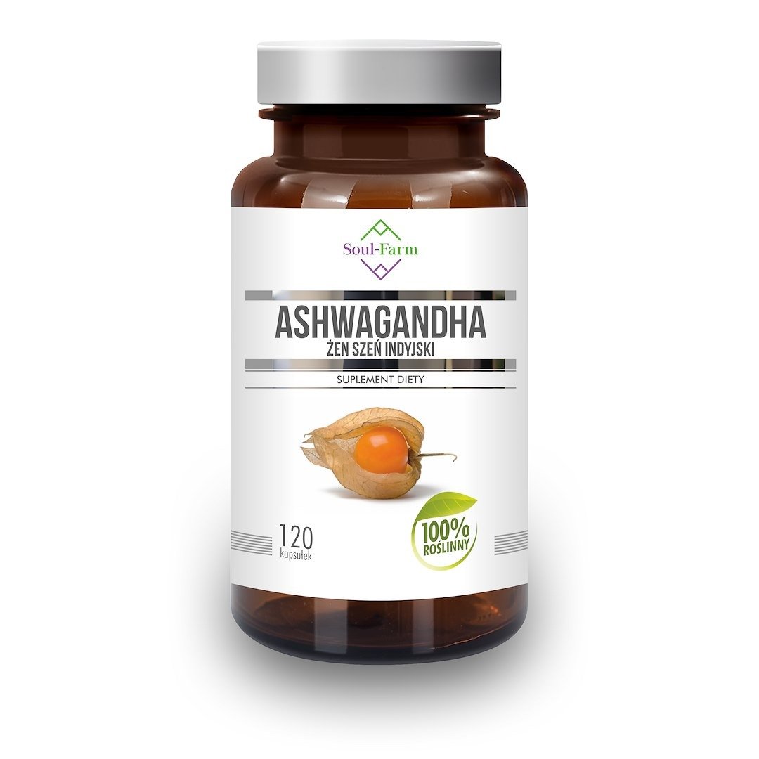 Ashwagandha ekstrakt (500 mg) 120 kapsułek - SOUL FARM