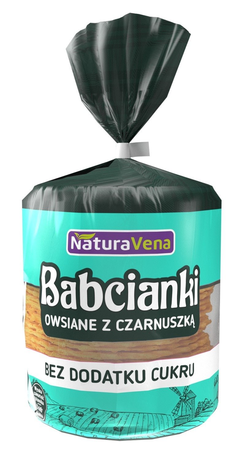 Babcianki owsiane z czarnuszką bez dodatku cukrów 100 g - NATURAVENA