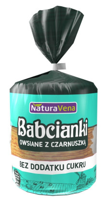 Babcianki owsiane z czarnuszką bez dodatku cukrów 100 g - NATURAVENA