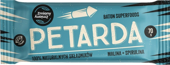 Baton bakaliowy z malinami i spiruliną petarda bezglutenowy 70 g - ZMIANY ZMIANY