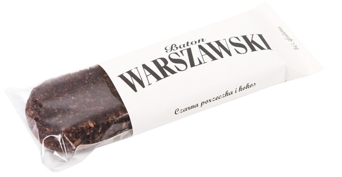 Baton czarna porzeczka z kokosem bezglutenowy 50 g - BATON WARSZAWSKI