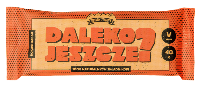 Baton daktylowy kokos - KAKAO DALEKO JESZCZE BEZGLUTENOWY 40 g - ZMIANY ZMIANY
