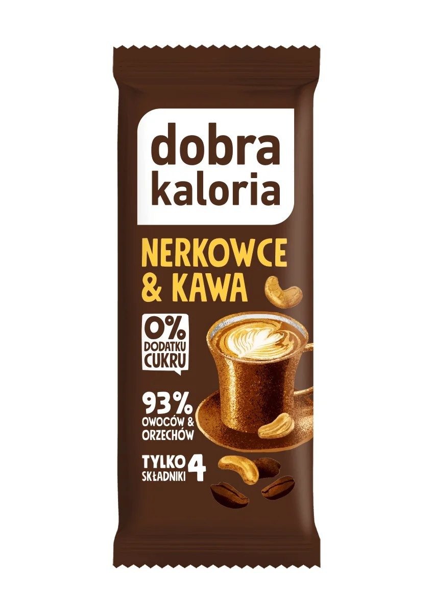 Baton daktylowy nerkowce & kawa bez dodatku cukrów 35 g - DOBRA KALORIA